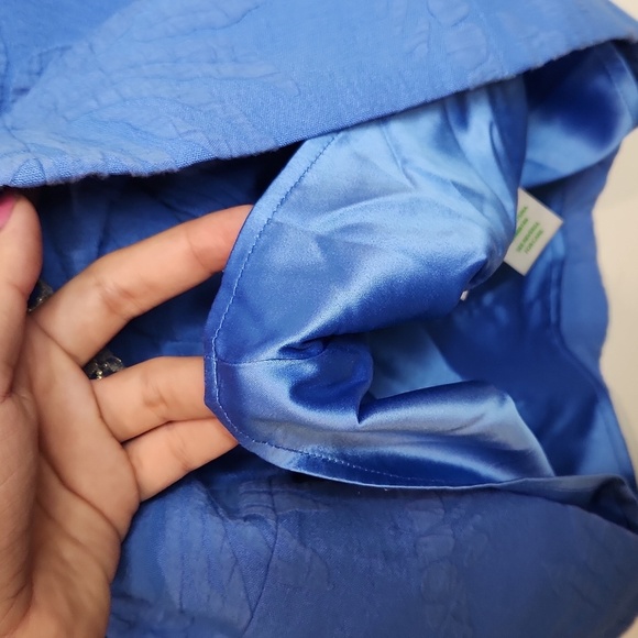 Lilly Pulitzer Arie Stretch Shift blue and gold mini Dress Sz 2 - Picture 6 of 9